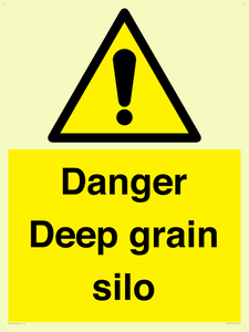 Danger Deep grain silo